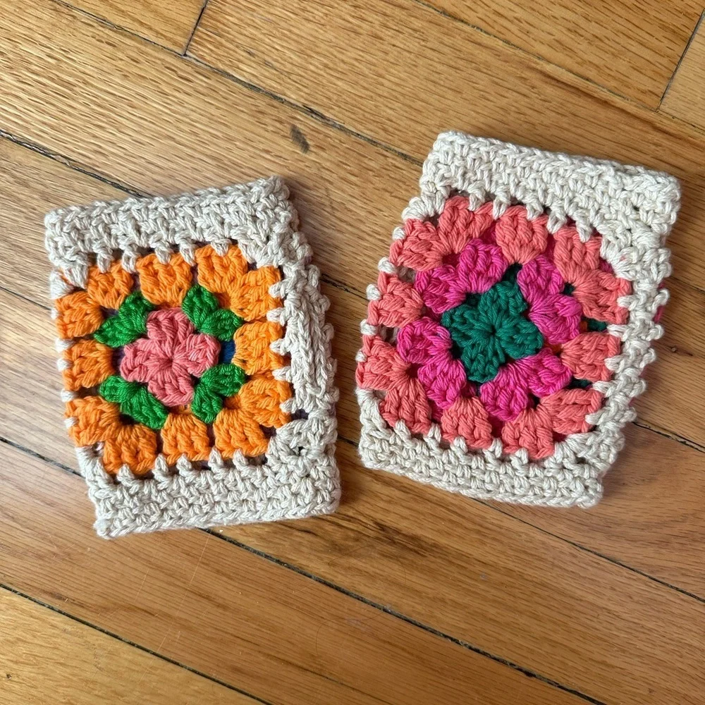 Colorful Crochet Fingerless Gloves